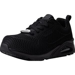 Skechers Work Womens Uno Deloney Shoes US 5.5 Black Comp Toe NMT SR EH NIB